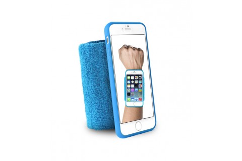 PURO - Bandeau de poignet en éponge - Running  iPhone 6 - 4.7" - Bleu