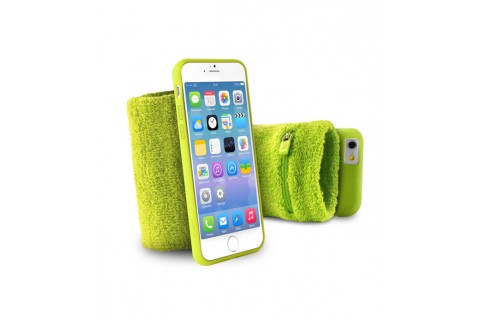 PURO - Bandeau de poignet en éponge - Running  iPhone 6 - 4.7" - Vert