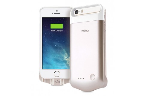 PURO GOLD - Coque Batterie Powerbank pour iPhone 5/5s/SE 2200mAh