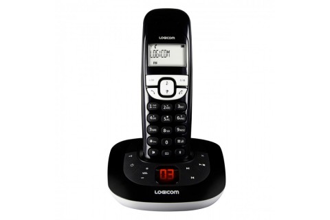 Logicom - Téléphone Fixe sans fil - SOLY 155T avec Répondeur - Noir