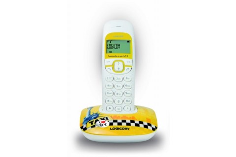 Logicom - Téléphone Fixe sans fil - SOLY 150 NY ART - Jaune