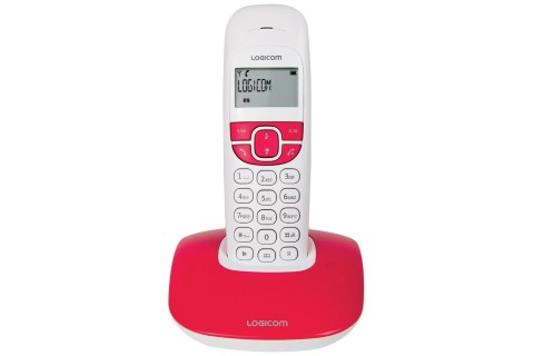 Logicom - Téléphone Fixe sans fil - SOLY 150 Pop - Rouge