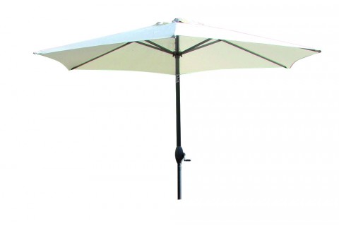 Parasol Aluminium à Manivelle 270 cm - Blanc