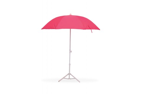 Parasol de Plage Ø160 cm - Télescopique Anti-UV - Fushia