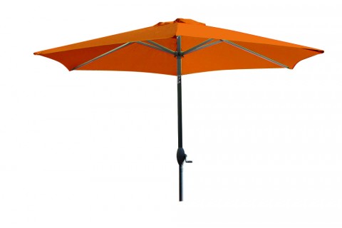 Parasol Aluminium à Manivelle 270 cm - Orange