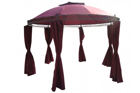 Tente Royale Ø3,5m fer époxy Polyester 180g/m² BORDEAUX