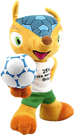 Mascotte Coupe du Monde Football Brésil 2014: FULECO 25 cm