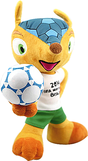 Figurine Mascotte Fuleco - Coupe Du Monde FIFA Brésil 2014 - Occasion (main Abîmée)