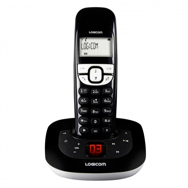 Logicom - Téléphone Fixe sans fil - SOLY 155T avec Répondeur - Noir