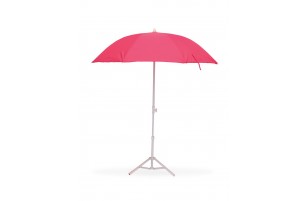 Parasol de Plage Ø160 cm - Télescopique Anti-UV - Fushia