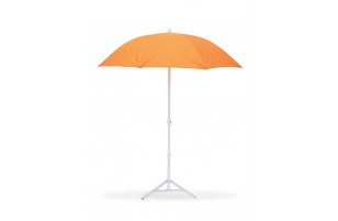 Parasol de Plage Ø160 cm - Télescopique Anti-UV - Orange