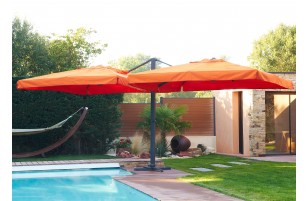 Parasol rectangulaire 2 toiles de 3X3 M