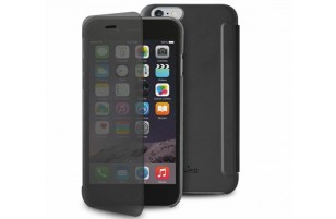 Puro - Etui Portefeuille Transparent et Tactile Sense iPhone 6 - 5.5" - Noir