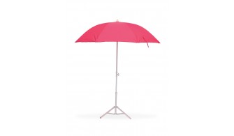 Parasol de Plage Ø160 cm - Télescopique Anti-UV - Fushia