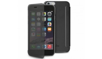 Puro - Etui Portefeuille Transparent et Tactile Sense iPhone 6 - 5.5" - Noir