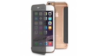 Puro - Etui Portefeuille Transparent et Tactile Sense iPhone 6 - 5.5" - Noir et Transparent